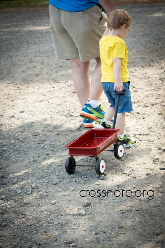 boy with wagon