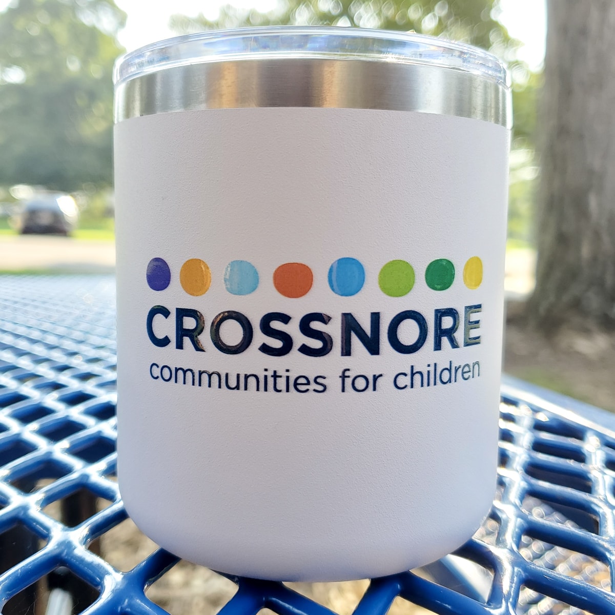 coffee mug with full color Crossnore logo