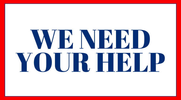 we need your help banner