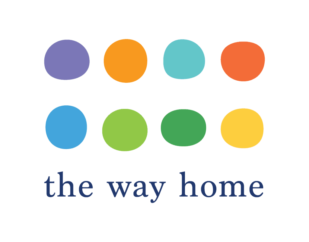 crossnore dot logo with the words "the way home"