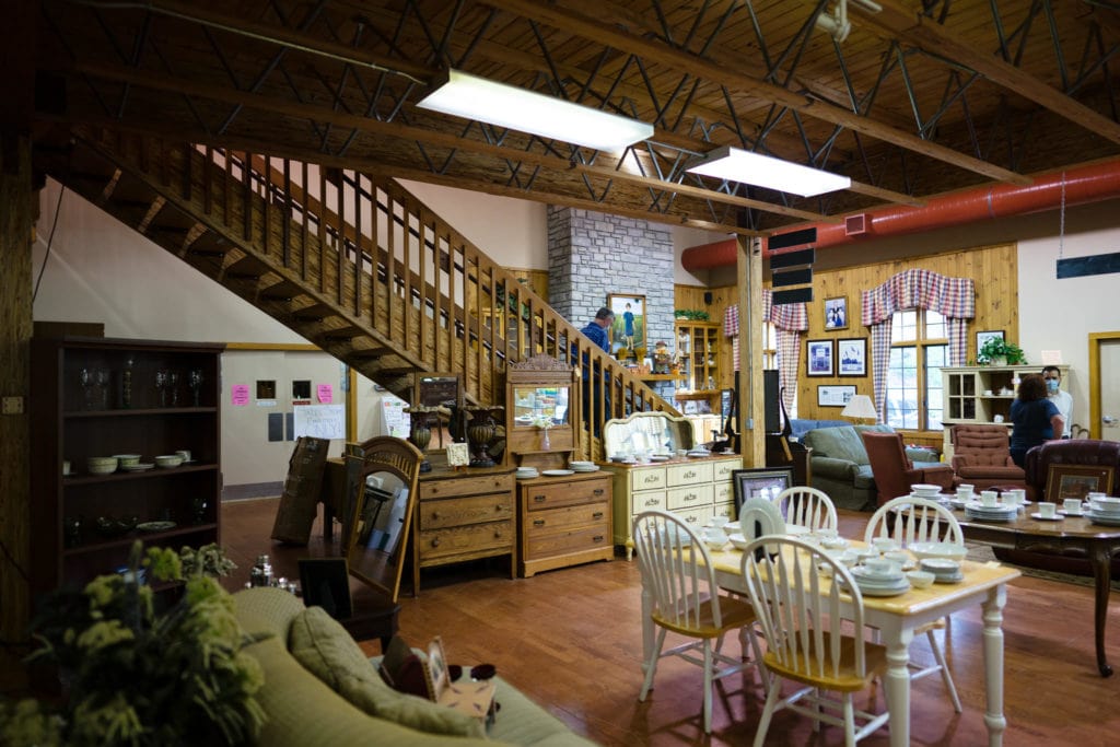 View of sales store products