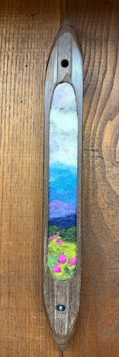 Blueridge Skyline: Needle Felting & Framing